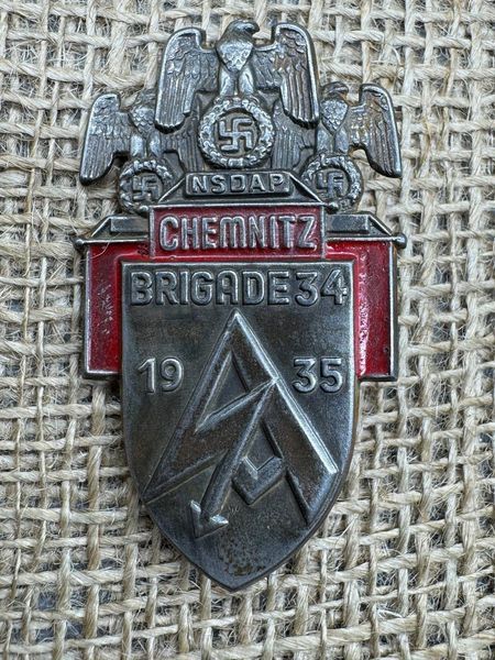 NSDAP SA Chemnitz Brigade 34 1935 RARE