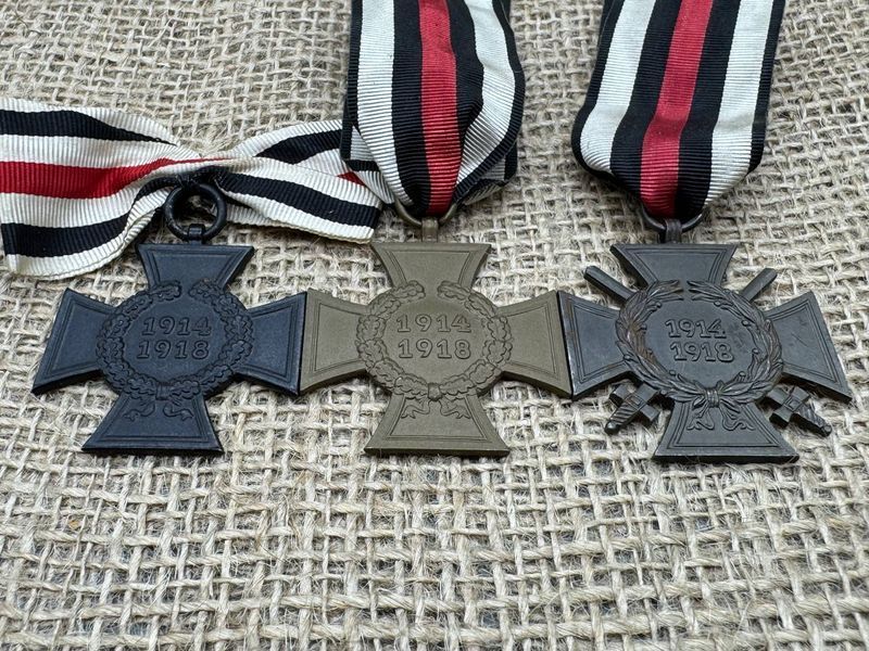Total komplet x3 Hindenburg Kreuz 1914-1918