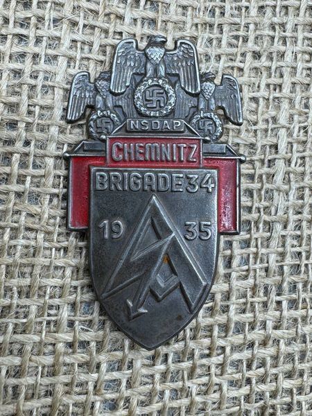 NSDAP SA Chemnitz Brigade 34 1935 RARE