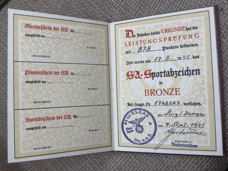 komplet SA bronze 1941