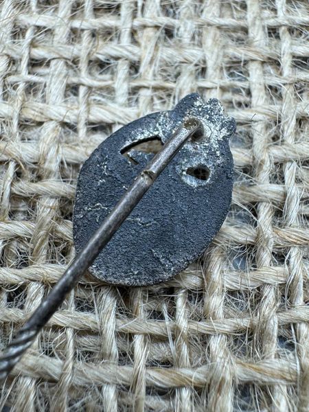 German Panzer Assault Badge (PAB) miniature stickpin,&nbsp;silver plated
