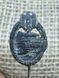 German Panzer Assault Badge (PAB) miniature stickpin,&nbsp;silver plated