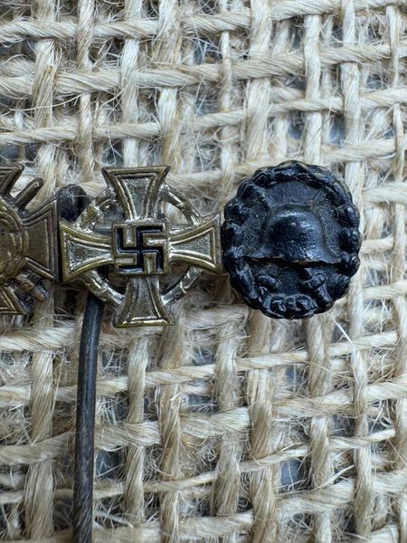 5x Miniatur-Eisernes Kreuz 1914, Lippe, Hindenburg-Kreuz, Dienstauszeichnung (50 Jahre), Verwundetenabzeichen RARE
